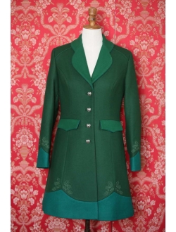 Vlněný kabát - Kombinace 3 zelených