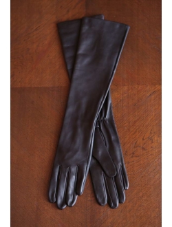 Kožené tmavě hnědé rukavice